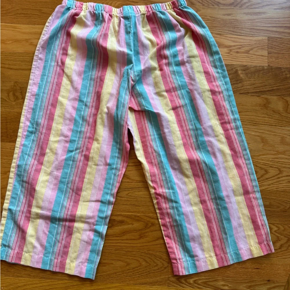 Joe Boxer Striped Lounge Pants in Pink, Blue & Yellow; spring colors y2k breezy - Picture 4 of 5